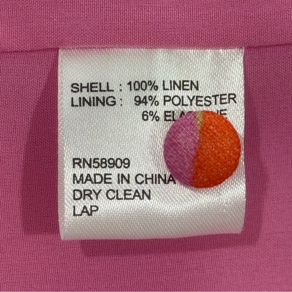 Antonio Melani Naomi Floral Printed Linen Halter Dress Size 2 Pink Orange NWT - Picture 13 of 13